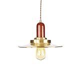 Linckry Bauernhaus Pendelleuchte Beleuchtung Messing, Mid-Century Innendekor Deckenleuchten E26, Industrielle Vintage Pendelleuchten, Für Kücheninsel Spüle Hängebürste Messing F