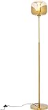 Kare Design Stehleuchte Golden Goblet Ball, goldene Stehlampe für das Wohnzimmer in modernem Design, edle Lampe für das Wohnzimmer (H/B/T) 160 25 25