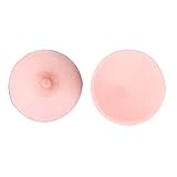 Agoky 1 Paar Silikon Nippel Selbst-Sauger realische Brustwarzen Waschbar Wiederverwendbare für Brustform Crossdresser Cosplay Zubehör Rosa One S