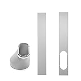 Bireegoo 2 Stück Fenster-Auspuffadapter verstellbare Fensterdichtungsplatte Fensterschieber-Set Platte für Lüftungsschlauch und Wäschetrockner Fensterdichtung
