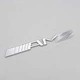 WM home Abzeichen Metall stebender Emblem Heckkofferdekoration Abzeichen Aufkleber Kompatibel mit Mercedes-Benz AMG W204 W205 W211 W212 W213 Karosserie 3D-Aufkleber für D