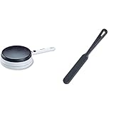 Cloer 677 Crêpe-Maker-Cordless für hauchdünne Crêpes / 700 W / Backfläche mit 18,5 cm Durchmesser & Westmark Crêpes-Spatel, Länge: 33 cm, Gentle, Schwarz, 28662270