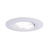 Paulmann 99924 LED Einbauleuchte Calla rund 10er Set incl 10x5,2W IP65 dimmbar Einbaustrahler Weiß matt Schranklicht Kunststoff Einbaulampe 4000