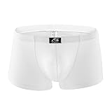 Ylzsx Herren Boxershorts Baumwolle Slips Retroshorts Herren Atmungsaktiv Antibakterielle Einfarbige Unterwäsche Männer Reizwäsche Höschen Kurze Hosen Sportunterhosen Soft Dessous Strings Tang