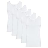 SES Herren Unterhemd 5er Pack Achselhemd Tank Top Feinripp aus 100% Baumwolle (M)