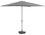 Acaza Rechteckiger Sonnenschirm 2 x 3 m, UPF-Sonnenschirm, robuster Schirm, für Terrasse, Garten, ohne Sockel, g
