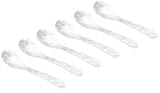 Heim Söhne 6 Acryl Löffel im Set als Servierlöffel Diplöffel Eierlöffel Frühstückslöffel Dessertlöffel Kinderlöffel in Perlmuttoptik (Perlmutt Weiß)