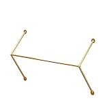 WULAZL Wandbehang Kleiderstange, Gewerblicher industrieller röhrenförmiger Kleiderständer, Kommerzieller Hochzeitskleiderständer, Abnehmbarer Wäscheständer,Gold,150cm ZQHSB