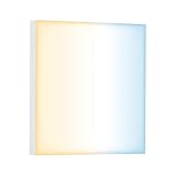 Paulmann 79824 LED Panel Velora eckig incl. 1x8,5 Watt dimmbar Deckenlampe Weiß matt Lichtpanel Metall Deckenlicht 2700