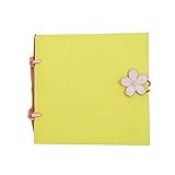 FCYIXIA Notebook Business Notebook Journal Notebook Dicke Papier Rindsleder Abdeckung Leeres Buch Reise Wechselstrompapier geeignet for Mädchen GIF Studenten Geschenk (Farbe: gelb) zheng