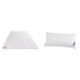 Böhmerwald Natur Wildseidendecke, allergikergeeignet, 100% Wildseide, Füllgewicht: 550gr., Größe: 135x200 cm & Komfort Kopfkissen, 70% Federn / 30 % Daunen, Füllgewicht: 500 g, 40 x 80