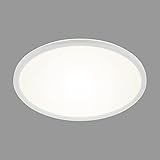 Briloner Leuchten LED Panel, Deckenleuchte, Deckenlampe, inkl. Hintergrundbeleuchtungseffekt, 22 Watt, 3.000 Lumen, 4.000 Kelvin, Weiß, Rund, Ø 42