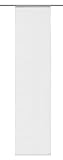 Home fashion 86601-701 weiß Schiebevorhang 'Rom' Uni / 245 x 60 cm Dekostoff-Seidenoptik