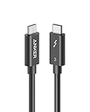 Anker Thunderbolt 3 Kabel 50cm,USB C auf USB C,unterstützt 100W superschnelles Laden und Rapide Datenübertragung,für MacBook Pro,MacBook 2016,iPad Pro 2020,Google Pixel,Nexus 6P,Huawei Matebook,usw