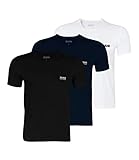 Hugo Boss Herren T-Shirts Business Shirts Crew Neck 50325887 3er Pack, Größe:S, Artikel:-984 Navy/Black/W