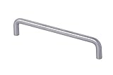 Gedotec Schrankgriff Edelstahl Möbelgriff Küche Bogengriff 128 mm für Schranktüren - GEOS | Türgriff Edelstahl matt gebürstet | Griff Vollmaterial rostfrei | 1 Stück - Schubladengriff mit Schraub