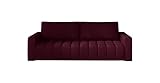 Sofa mit Schlaffunktion und Bettkasten, Couch für Wohnzimmer, Schlafsofa Federkern Sofagarnitur Polstersofa Wohnlandschaft mit Bettfunktion - ZORUA (MATVELVET68)