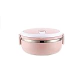 ShenMiDeTieChui 2 Stück Auslaufsichere Lunchbox, Thermo Lunchbox, Tragbare Edelstahl Thermoisolierte Lunchbox Einschichtige Lebensmittelbehälter für Schule und Arbeit (Color : A)