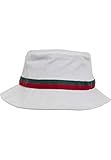 Flexfit Fischerhut Stripe Bucket Hat, white/firered/green, one size, 5003S