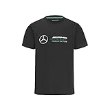 MERCEDES AMG PETRONAS Formula One Team - Offizielle Formel 1 Merchandise Kollektion - Großes Logo-T-Shirt - Schwarz - Herren - XL