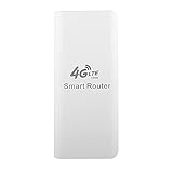 Cigovd 4G-Router mit TF/SIM-Kartensteckplatz LAN-Port-Anzeigeleuchte Stromversorgung Anderer Geräte Max. 10 Geräte Weiß, EU-V