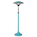 GXFJKHGHHG infrarot heizstrahler heizstrahler elektrisch Terrassenheizer Schnellheizender energiesparender Regenschirm-Elektroheizer Vertikaler tragbarer elektrischer freistehender Wärmer(Color:Blue,