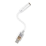 AIDERLOT DC02 USB C auf 2,5mm Kopfhörer Adapter,Typ-C auf 2,5mm Kopfhörer Adapter,384 kHz/32Bit,DSD128,USB DAC für Xiaomi, Google Pixel,iPad Pro/MacBook,One Plus,Huawei,Samsung(2.5MM)