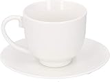 Alpina Set Espressotassen mit Untertassen, Keramik, Weiss, 31 x 17.5 x 7 cm, 12-E