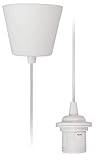 McShine - Lampenaufhängung Schnurpendel Fassung | E27 Fassung, 230V, 1,2m Kabel | ideal für Renovierung | frei wählbarer Lampenschirm (Standard)