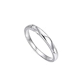 KnBoB Platin 950 Damen Ringe Wassertropfen Muster Hochzeit Ringe Gr. 50 (15.9)