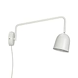 mokebo® Wandlampe 'Die Schwungvolle' schwenkbar, LED-fähige Lampe oder Wandleuchte, Designed in Denmark | Mattweiß M