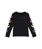 Converse Boy's Multi Chevron Wordmark Long Sleeve Tee (Big Kids) Black XL (16 Big Kids)
