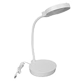 LED-Lupenlampe, Lupenleuchte, Schlauchtyp, verdickte Basis für Augenbrauen für Nagelschönheit für Tätowierung(110mm Weiß)