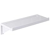 Chstarina Duschablage ohne Bohren, Weiß Kunststoff Badregal Selbstklebend Wandregal Duschkorb Ablage Organizer Badezimmer Duschregal Schwebende Regale für Badezimmer Kü