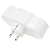 BigBigHundred Dreifachstecker-Schutzkontakt Mehrfachstecker Steckeradapter, Dreifachstecker Stromverteilungsadapter EU zu russischer Umwandlungsbuchse - Weiß