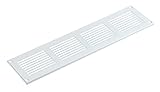 Weiß Lüftungsgitter 400x100 mm Metall Abluftgitter Belüftung mit Insektenschutzgitter - Abluft G