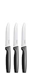 Fiskars Tischmesser-Set, 3-teilig, Functional Form, Edelstahl/Kunststoff, Schwarz, 1057562