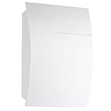 Zelsius Wandbriefkasten Lucca | 32 x 10 x 45,5 cm | weiß | Moderner Briefkasten, Postkasten, Mailbox