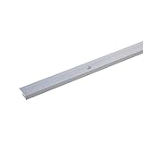 acerto 37197 Aluminium Abschlussprofil 2- teilig - 90cm – silber 4-7mm 20,5mm, gebohrt * Robust * Leichte Montage | Aluprofil als professionelles Wandanschlussprofil | Wand-Abschlussleiste für L