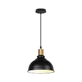 ZFYANG Nordischer Moderner Kronleuchter Industrielle Pendelleuchte Mit Kreativer Persönlichkeit Retro Verstellbare E27 Einzel-Pendelleuchte Industrieller Lampenschirm Aus Eisenmetall Dekoration Deck