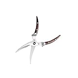 Dabeigouzcfjd küchenschere Hochleistungs-Edelstahl-Geflügelscheren für Knochen, Hühnchen, Fleisch, Fisch, Meeresfrüchte, Gemüse.Premium einteiliger Küchenscheren.(Holzgriffe)