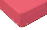 TM Maxx Jersey Spannbettlaken für Baby und Kinder mit Öko-Tex Standard (Korall 038, 70x140) Spannbetttuch aus 100% Baumw