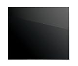 ALLboards Glas Herdabdeckplatte Schneidebrett SCHWARZ CLASSIC BLACK 52x60 cm Multi-Platte Arbeitsplatte Herdschutz Deko für Küchen G