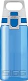 SIGG VIVA ONE Blue Kinder Trinkflasche (0.5 L), schadstofffreie Kinderflasche mit auslaufsicherem Deckel, einhändig bedienbare Sporttrink