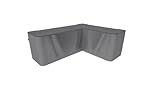 SORARA Schutzhülle gartenmöbel Abdeckung für Ecksofa | L Form Lounge abdeckplane | Grau | 210 x 270 x 85 x 65-90 | Wasserabw