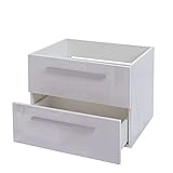 Mendler Waschbeckenunterschrank HWC-C11, Waschtischunterschrank Badezimmer Badschrank, Hochglanz Soft-Close - weiß, 46x60