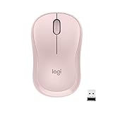 Logitech M220 SILENT Kabellose Maus, 2,4 GHz mit USB-Empfänger, 1000 DPI Optical Tracking, 18 Monate Batterielaufzeit, Für Links- & Rechtshänder, Kompatibel mit PC, Mac, Laptop - Weiß