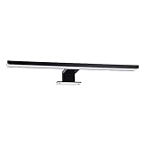 EMKE LED Spiegelleuchte Spiegellampen für das Bad LED-Wandleuchte 40cm, 3 Installations Methoden spiegelleuchte led badSpiegelschrank Beleuchtung 4200K IP44 Schrankleuchte(schwarz)