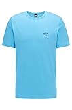 BOSS Herren Tee Curved T-Shirt, Open Blue495, XL