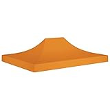 vidaXL Partyzelt Dach UV-beständig Wasserbeständig Ersatzdach Dachplane Zeltdach Ersatz Dach Plane für Gartenzelt Pavillon 4,5x3m Orange 270g/m²